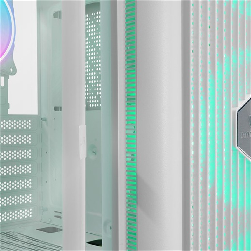 RAMPAGE 650W 80+ PROLIX MESH 4-RGB FANLI GAMING MID-TOWER PC KASASI ...
